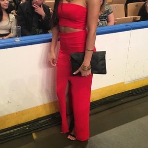 Red two-piece set from LULUS